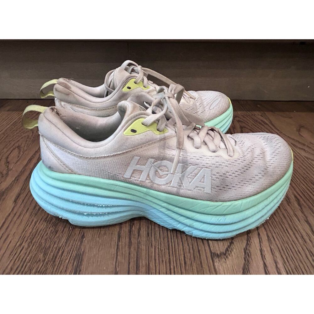HOKA Bondi 8 Women’s Running Shoes Sz 6 Sunlit Ocean Sneaker Athleisure Walking - Picture 5 of 9